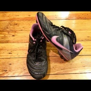 Girls Nike cleats size 4 youth.